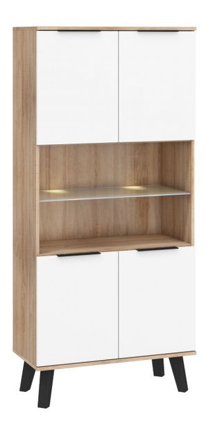 Raft Shela SVN-10 (stejar sonoma deschis + alb lucios)