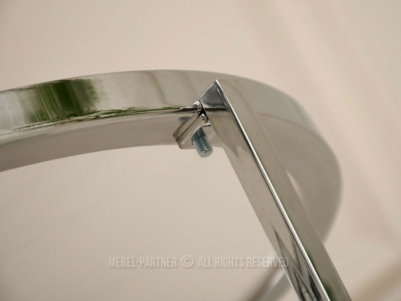 Dohányzóasztal Alfonzo (fehér márvány + króm)