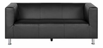 Kožna sofa trosjed Faxe (crna)