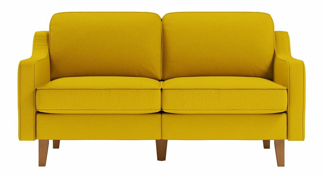 Pohovka dvojsedačka Robia 2 (slnečnicová + orech)