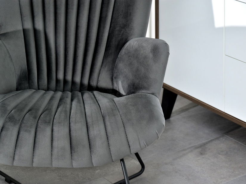 Fotoliu relax Nuttshell (grafit + negru)