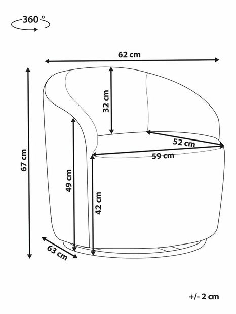 Kreslo Delfina (béžová)