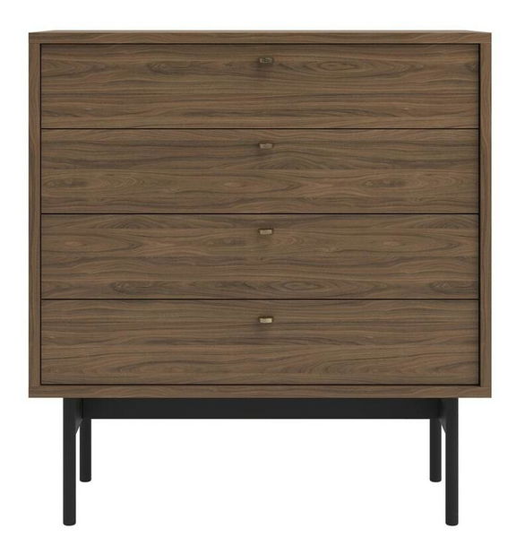 Komoda Oscar O5 (orech + čierna)