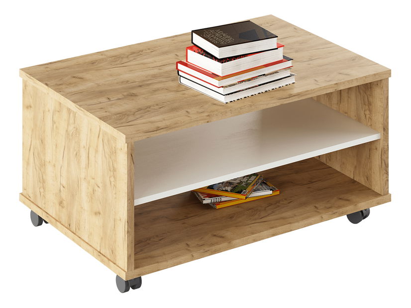 Konferenčný stolík Rumia 32 (dub artisan + biela)