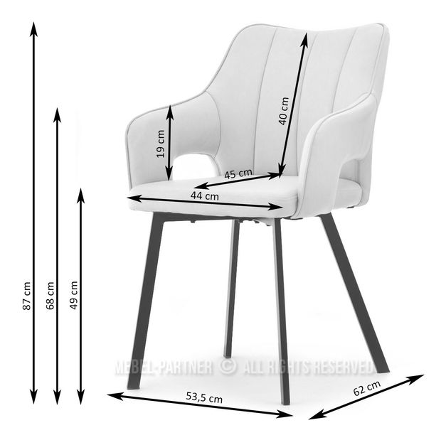 Scaun Carl (negru + auriu)