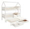 Gyerek emeletes ágy s prístelkou 90 cm Virtuoso (fehér) (ágyráccsal)  (tárolóhellyel)