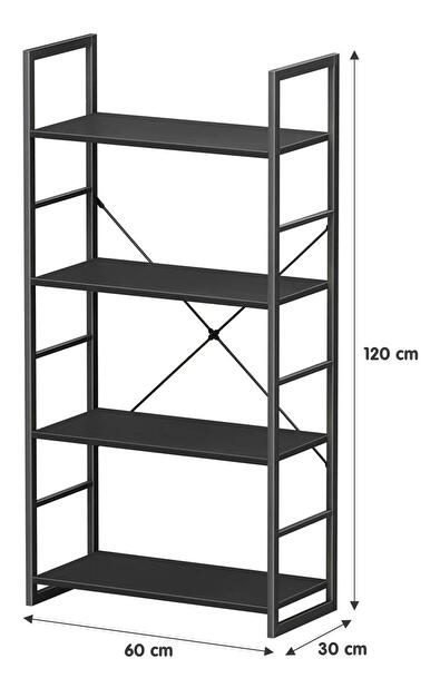 Regál Elza 120 (fekete)