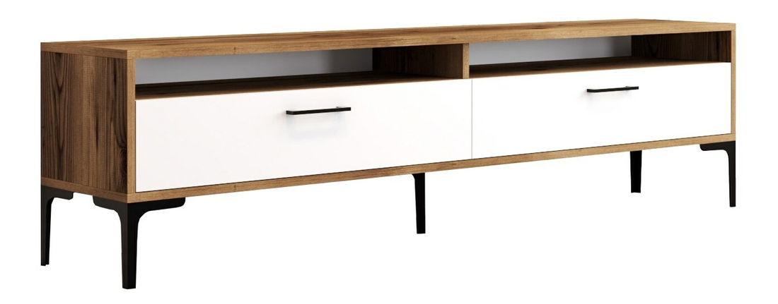 TV asztal/szekrény Irma 2 (dió + fehér)