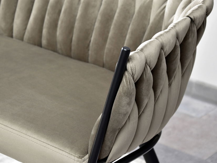 Pohovka dvojsedačka Radio (béžová + čierna)