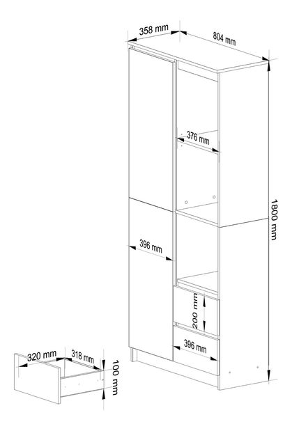 Polc – Akkord – Resolverse (fehér)