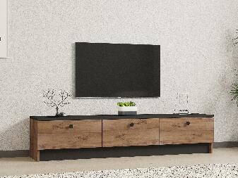 TV asztal/szekrény Vusato (fekete + zafír tölgy) 