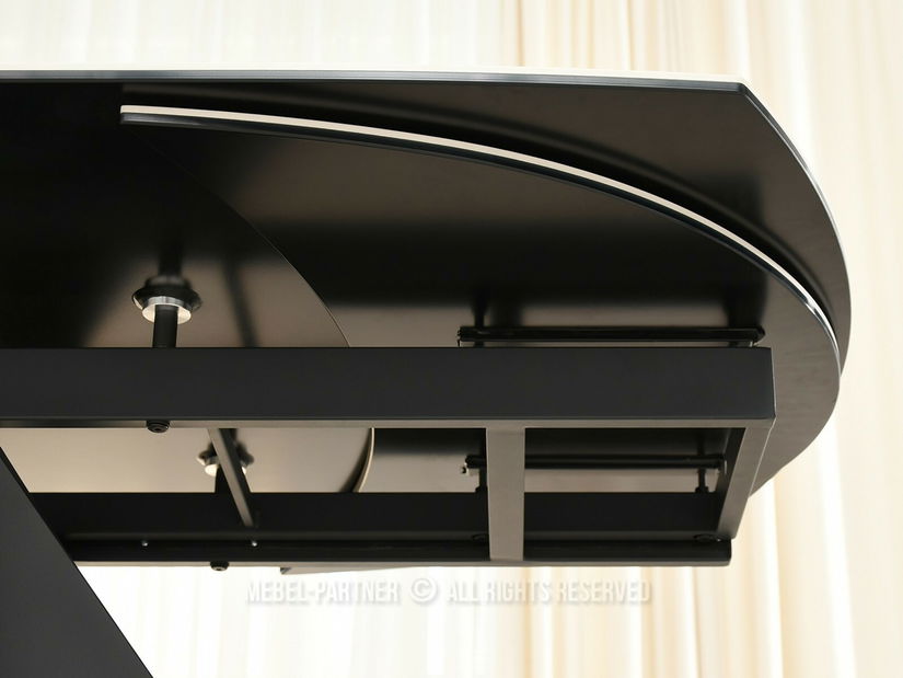 Masă sufragerie Preparan (marmură + negru)