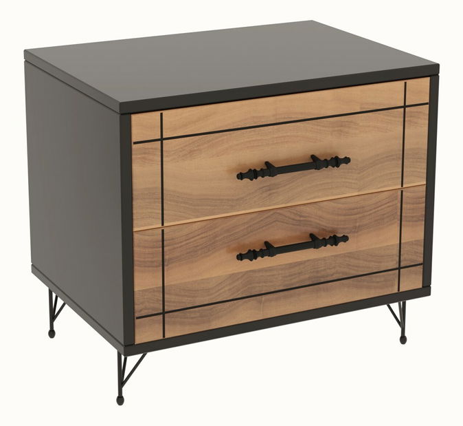 Noptieră Natasha (Nuc + Negru)