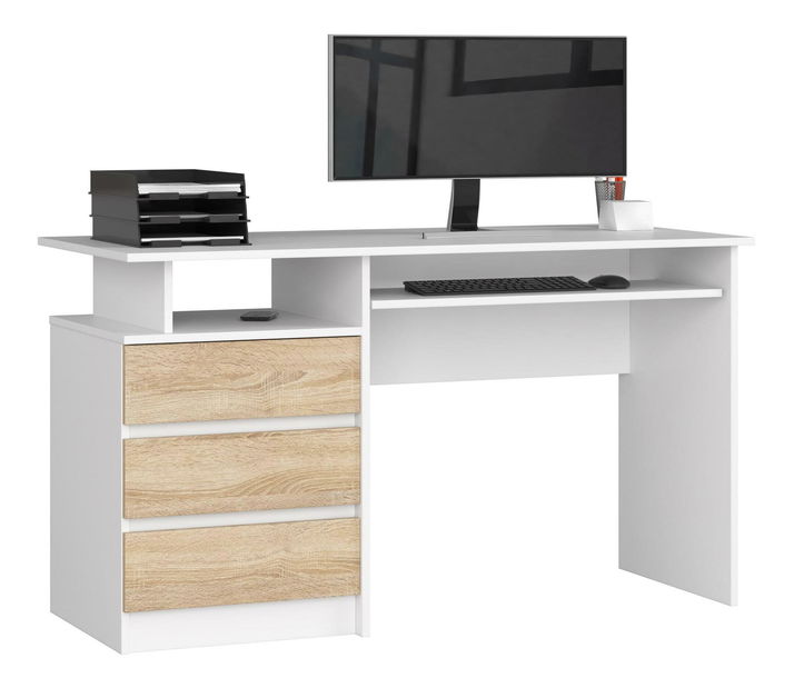 PC stolić Bronte (bijela + hrast sonoma)