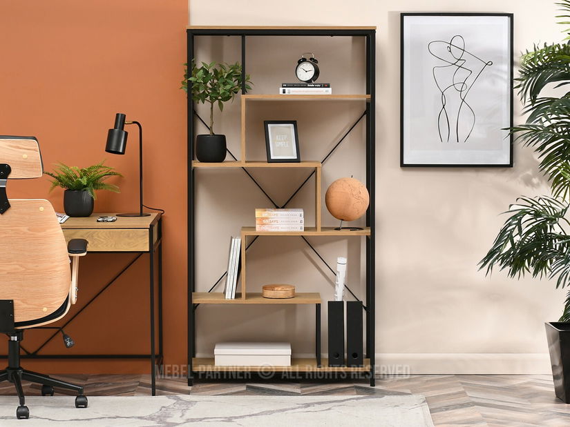 Raft Harp B (stejar + negru)