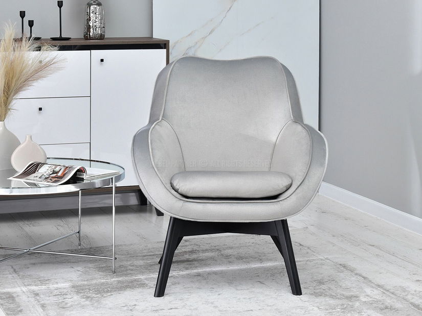 Dizájnos fotel Merch (szürke)