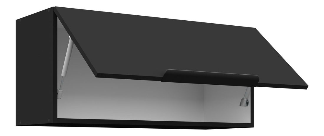 Horná kuchynská skrinka Sienla 80 GU 36 1F (čierna matná)