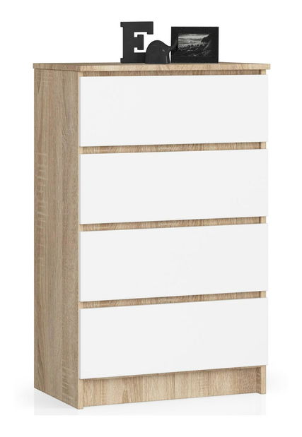 Comodă Kadir TYP2 (stejar sonoma + Alb)