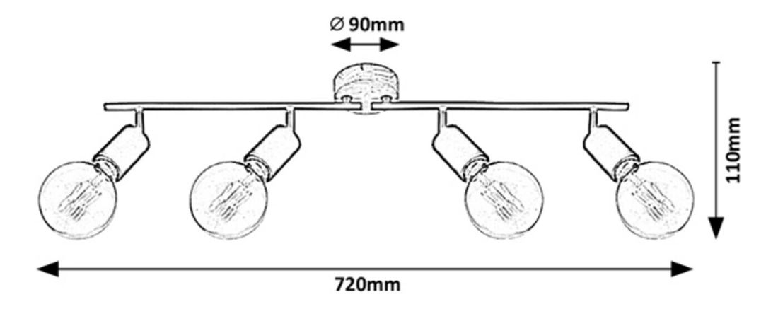Bodové svietidlo Chapman E 3980 (prírodná + čierna matná)