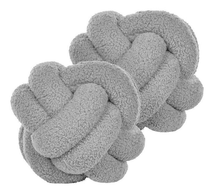 Sada 2 ozdobných vankúšov 19 x 19 cm Malnia (sivá)