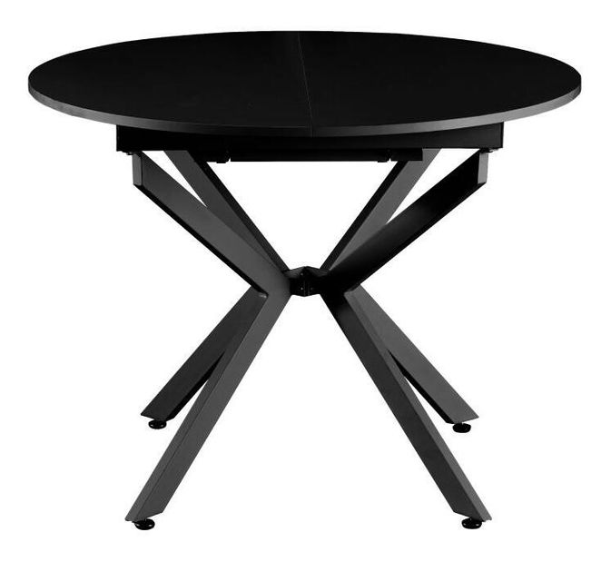 Masă de sufragerie extensibilă Amero (negru) (pentru 4-6 persoane)