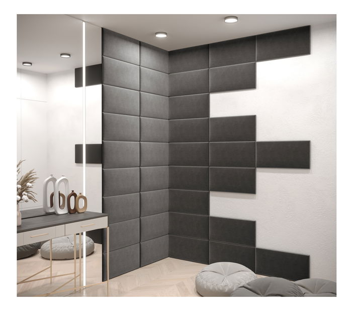 Čalúnený panel Cubic 60x30 cm (sivá)