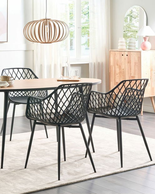 Set 2 ks jedálenských stoličiek Nasza (čierna)