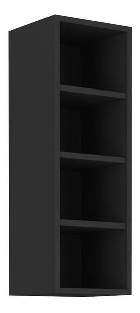 Raft superior de bucătărie Manana 30 G 90 OTW (Cadru: negru mat + front: nuc okapi)