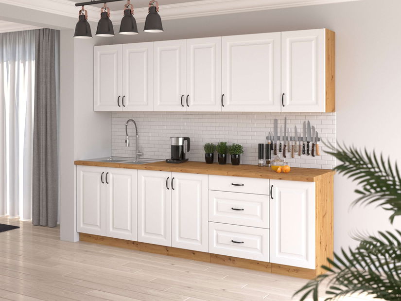 Donji kuhinjski ormarić ispod sudopera Sheila 80 ZL 2F BB (hrast artisan + bijela )