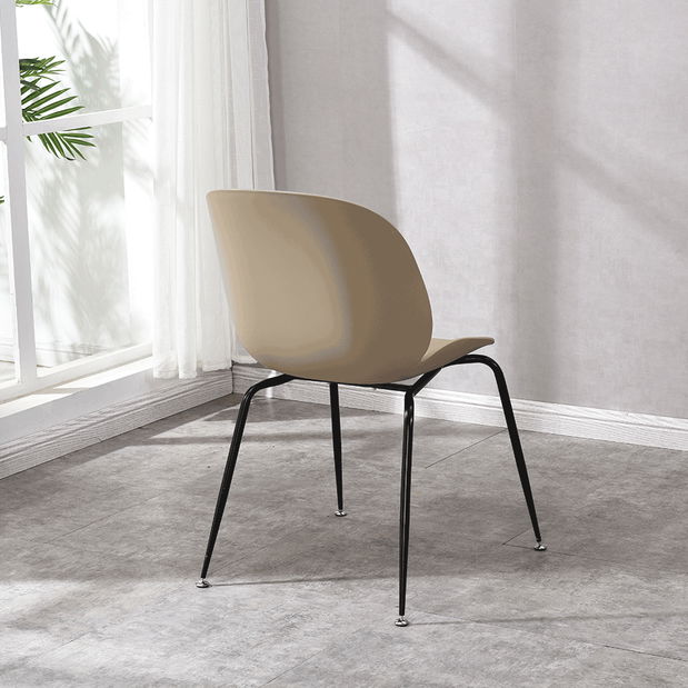 Scaun de sufragerie Ikaite (bej + negru)