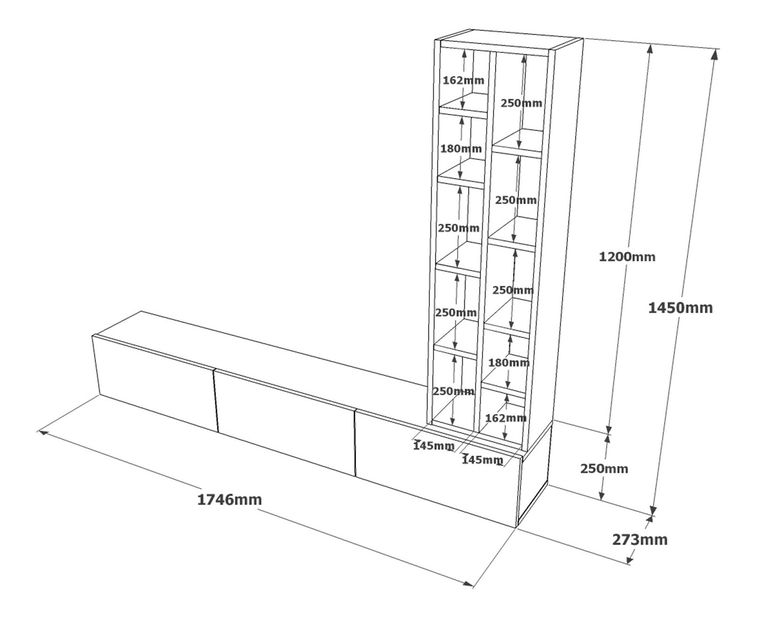 TV stolík/ skrinka Love