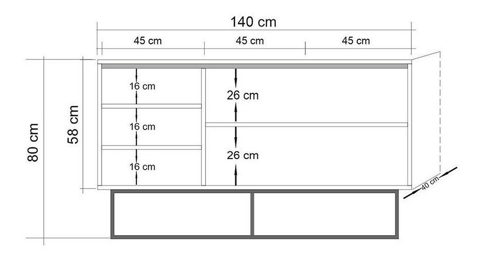 Konzolovy stolík Quanty 3