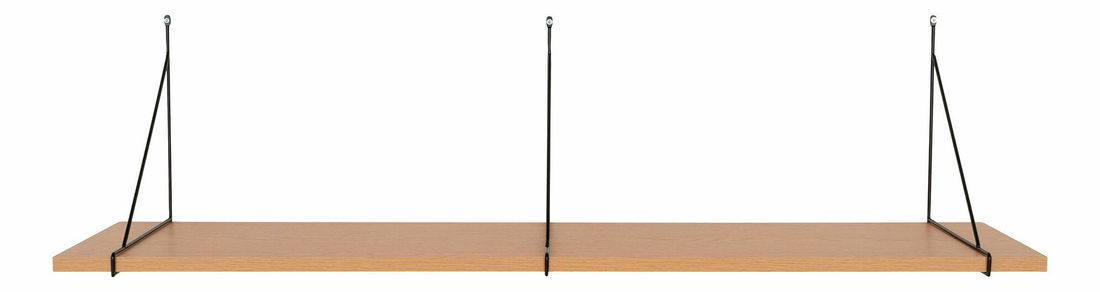 Polička Cialena 2 (prírodná + čierna)