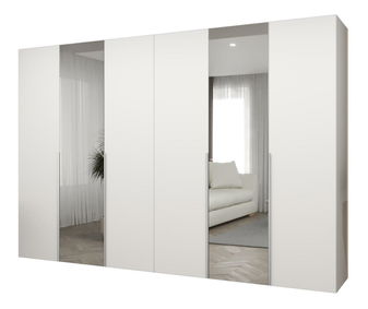 Ruhásszekrény 300 cm Alice 2 (fehér + kasmír)