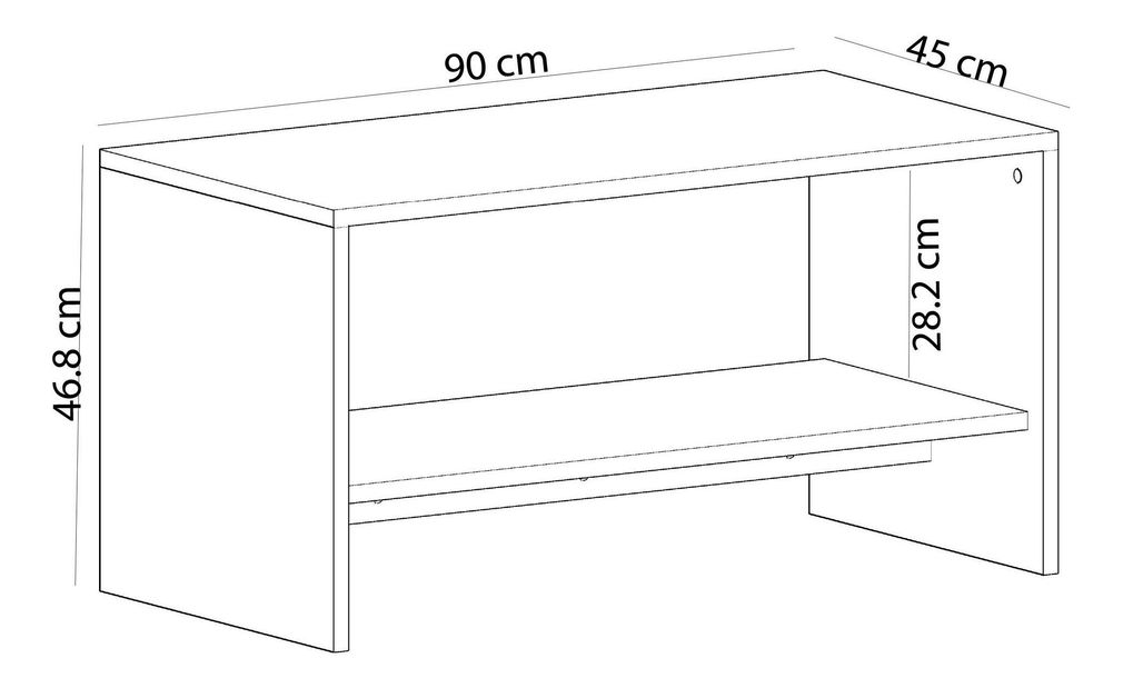 Dohányzóasztal Tamona (fehér) 