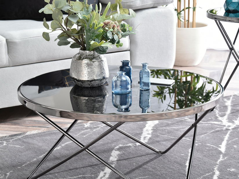 Konferenčný stolík Armin Xl (chrómová + čierna)