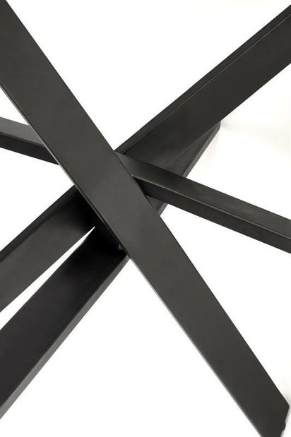 Étkezőasztal Edgaro 2 (fehér márvány + fekete) (4 személy számára)