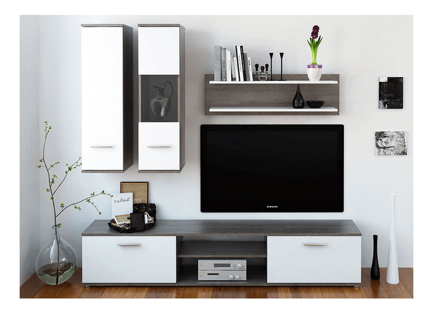 Obývacia stena Waldron (dub truflový + biela)