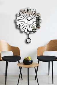 Nástenné hodiny Vlnia 1 (strieborná)