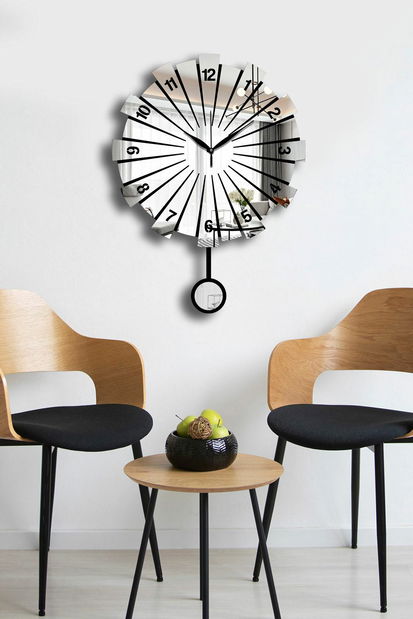 Nástenné hodiny Vlnia 1 (strieborná)