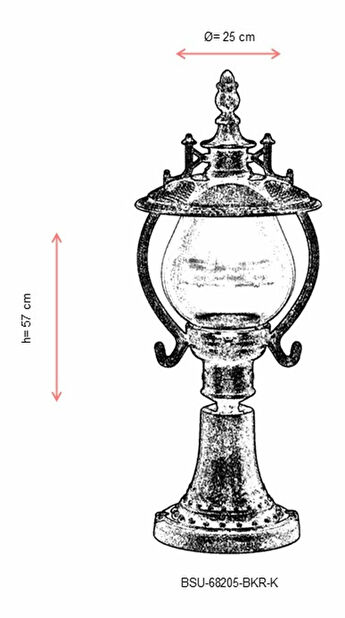 Iluminat de perete pentru exterior Mitcheel (maro)