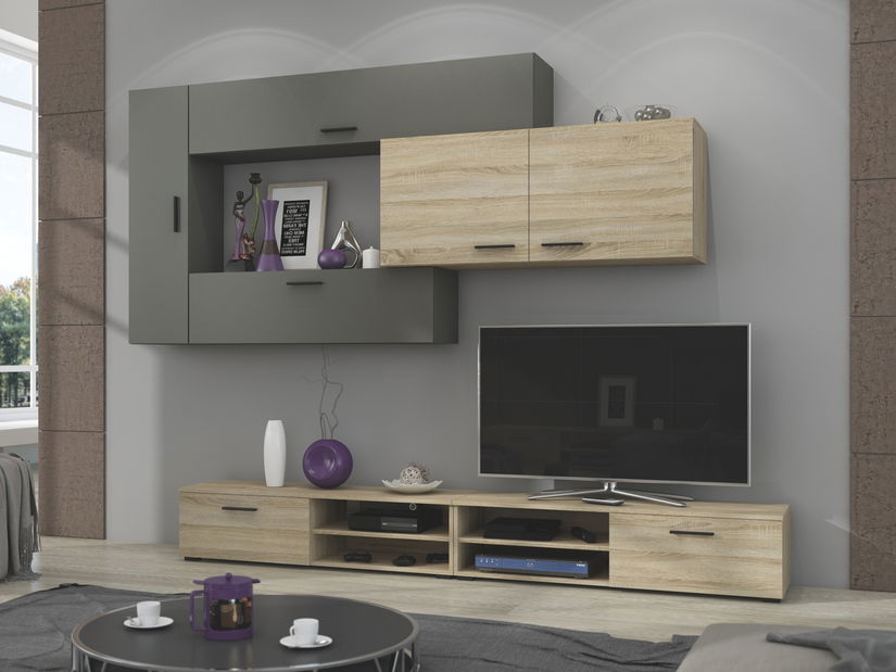 Obývacia stena Jorma (dub sonoma + grafit)