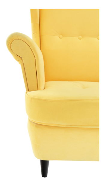 Fotoliu cu urechi Rytu (galben + wenge)