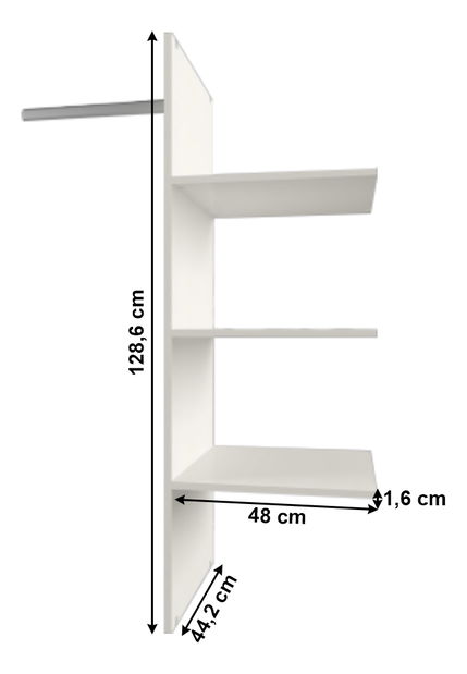 Doplnkové police do skrine Tanya (woodline krém)