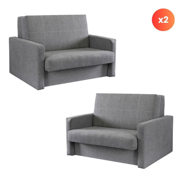 Fotoliu extensibil 2 buc Mulan 2 (gri) 