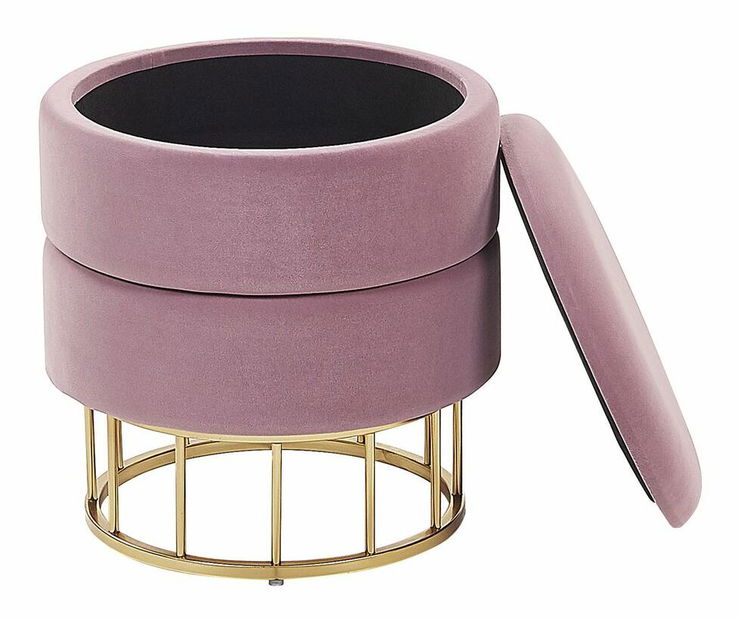 Taburet ELGEN (stofă) (roz)