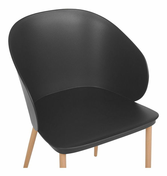 Set 2 buc. scaune de sufragerie BALAK (negru)