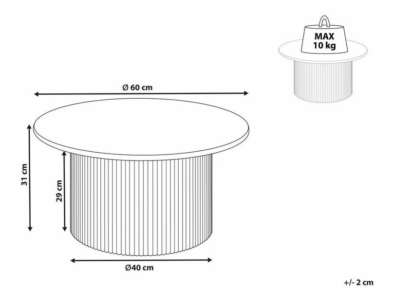 Măsuță de cafea Ollza (alb) *vânzare stoc