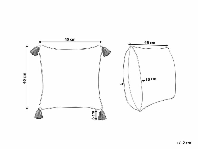 Pernă decorativă 45 x 45 cm Cornius (alb)