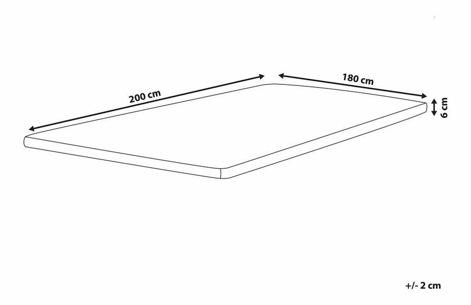 Husă pentru saltea 200x180 cm Conby (alb)